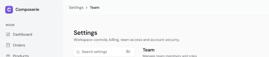A invitation row with the invitee email, a clock icon, and Resend and Cancel buttons