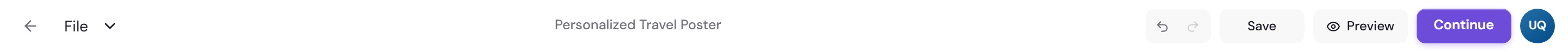 The Design Studio top bar with an unsaved edit, showing Save between the undo controls and Preview