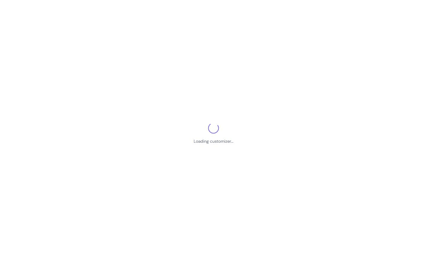 A product page loading the customizer on a slow connection
